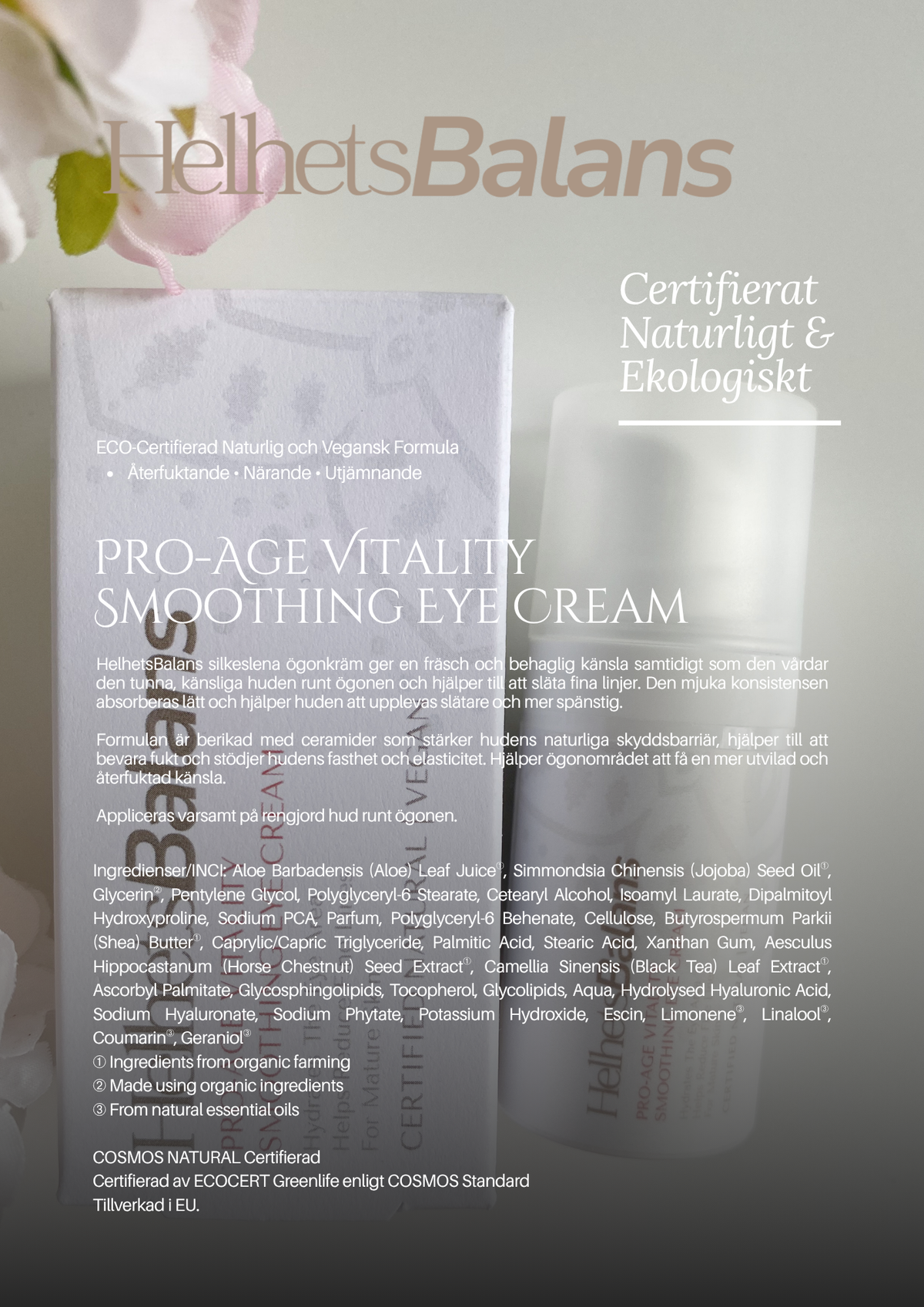 Pro-Age Vitality Smoothing Ögonkräm - EcoCert COSMOS