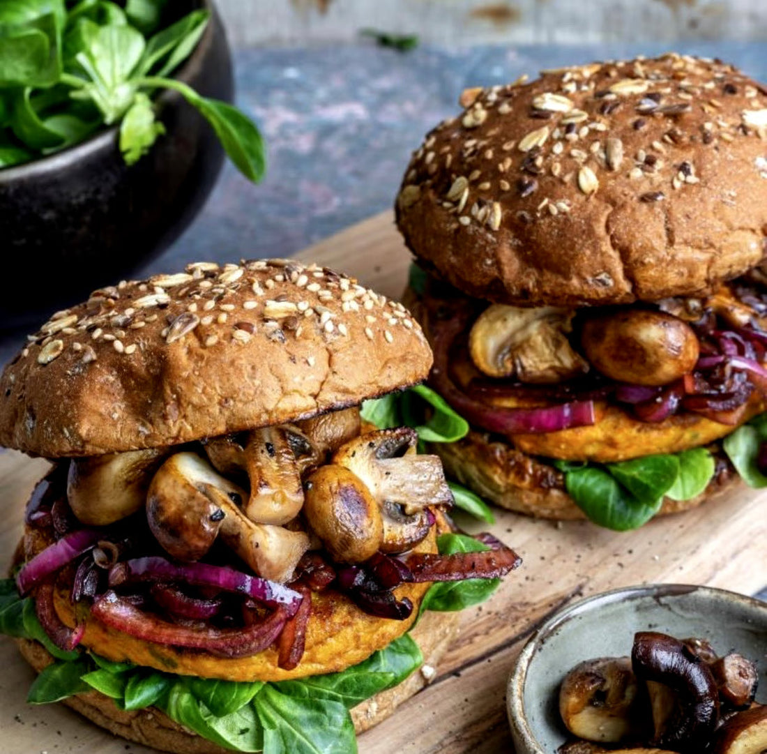 Vegetariska hasselnötsburgare