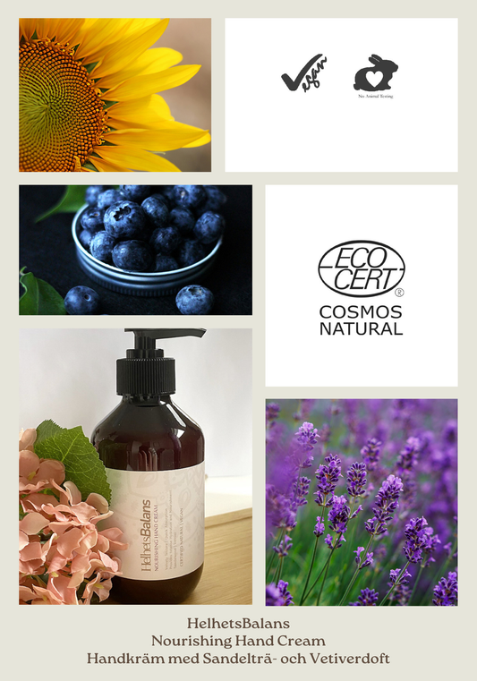 Mjukgörande Handkräm - Sandelträ/Vetiver - EcoCert COSMOS, 270ml
