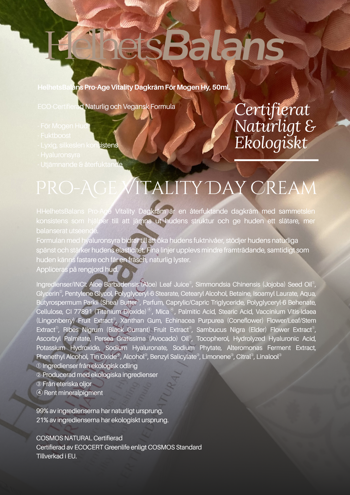 Pro-Age Vitality Dagkräm - EcoCert COSMOS